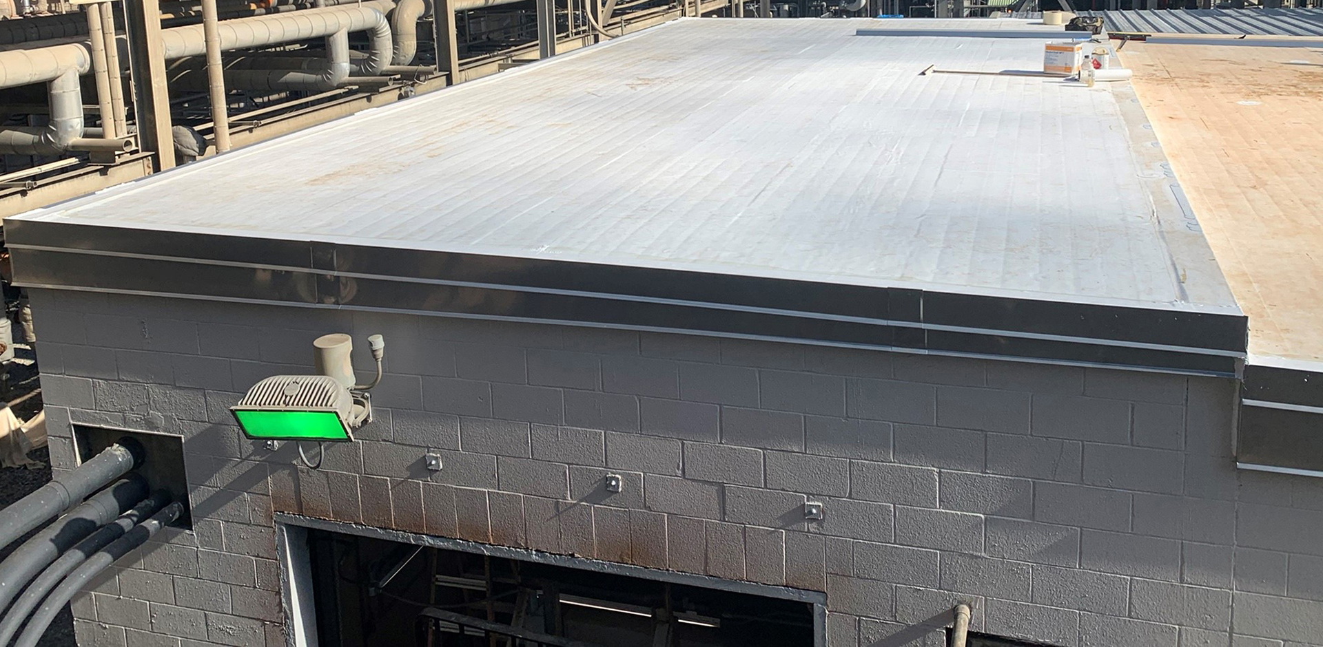 Industrial Restoration of HVSB Roof by The McDonnel Group